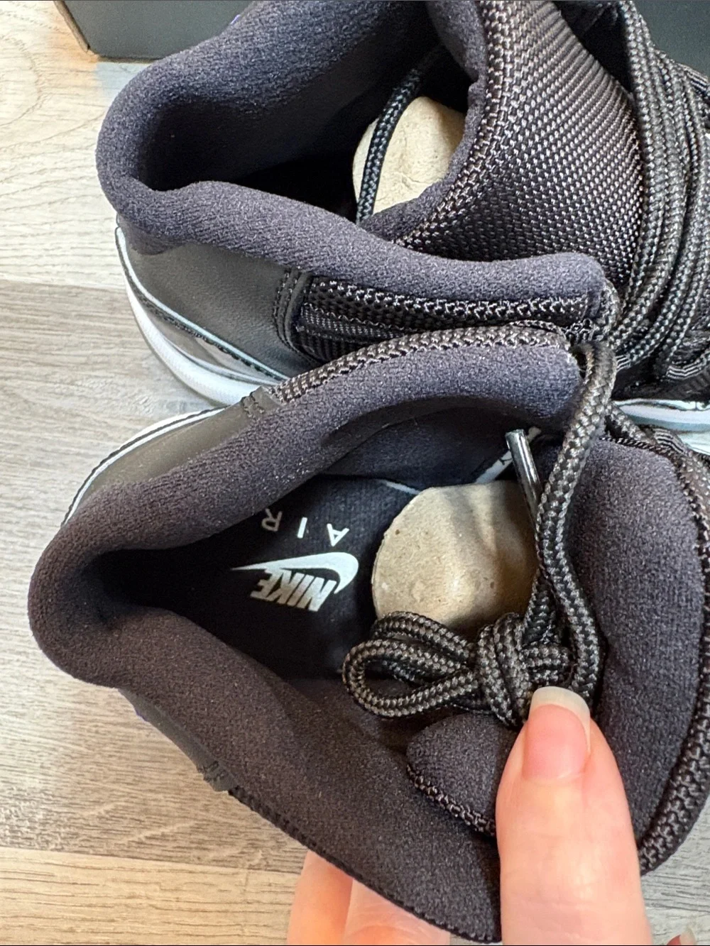 Jordan boys Retro 11 Sneakers — Black with Blue Jumpman